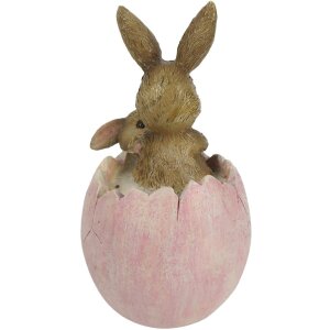 Dekorácia králik 9x5x10 cm ružová 6PR3268