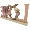 Dekorácia králik 19x3x9 cm ružová 6PR3289