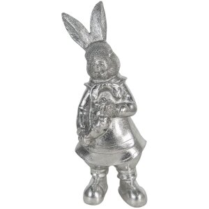 Clayre & Eef 6PR3095ZI Bytové doplnky Králik 22 cm Strieborná farba