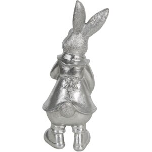 Clayre & Eef 6PR3095ZI Bytové doplnky Králik 22 cm Strieborná farba
