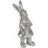 Clayre & Eef 6PR3095ZI Bytové doplnky Králik 22 cm Strieborná farba