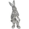 Clayre & Eef 6PR3095ZI Bytové doplnky Králik 22 cm Strieborná farba