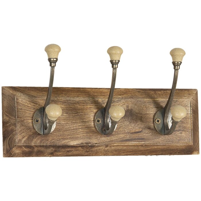 Vešiak na kabáty 30x7x10 cm hnedý 6H1959