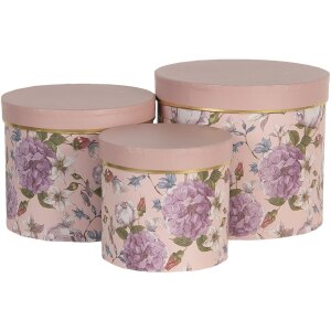 Krabica na klobúky (sada 3 kusov) Ø 20x17 -...