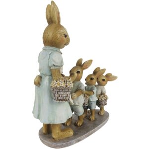 Dekorácia králik 17x7x19 cm viacfarebná 6PR3285