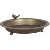 Dekoračná miska vták (3 kusy) Ø 30x9 - Ø 22x7 - Ø 16x5 cm hnedá 6Y4205