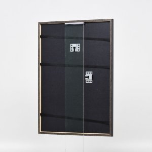Efekt drevený rám profil 23 modrý 10x10 cm múzejné sklo