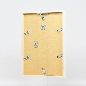 Efektný drevený rám profil 35 biely 10x10 cm múzejné sklo