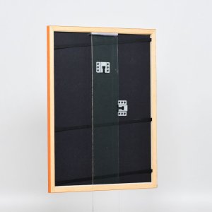 Efektný drevený rám profil 89 losos 10x10 cm múzejné sklo
