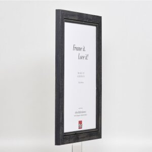 Efektný rám na obrazy z masívneho dreva 2240 čierny 10x10 cm normálne sklo