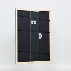 Efektný drevený rám profil 32 sivomodrý 10x15 cm normálne sklo