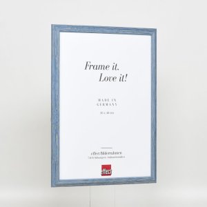 Efektný drevený rám profil 32 sivomodrý 10x15 cm normálne sklo