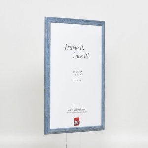 Efektný drevený rám profil 32 sivomodrý 10x15 cm normálne sklo