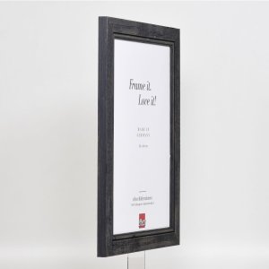 Efektný rám na obrazy z masívneho dreva 2240 čierny 10x15 cm normálne sklo