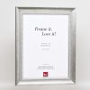 Efektný rám z masívneho dreva profil 28 strieborný 10x15 cm antireflexné sklo