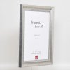 Efektný rám z masívneho dreva profil 28 strieborný 10x15 cm antireflexné sklo