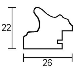 Efektný drevený rám profil 21 zelený 10,5x14,8 cm múzejné sklo