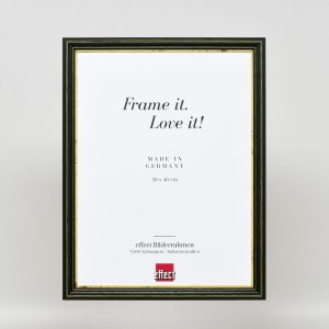 Efektný drevený rám profil 21 zelený 10,5x14,8 cm múzejné sklo