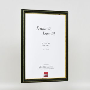 Efektný drevený rám profil 21 zelený 10,5x14,8 cm múzejné sklo