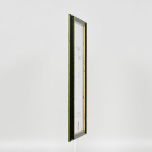 Efektný drevený rám profil 21 zelený 10,5x14,8 cm múzejné sklo