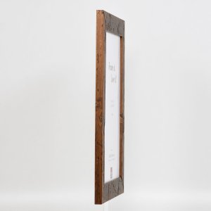 Efektný drevený rám 2400 hnedý 10,5x14,8 cm antireflexné sklo