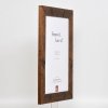 Efektný drevený rám 2400 hnedý 10,5x14,8 cm antireflexné sklo