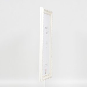 Efekt drevený barokový rám profil 37 biely 10,5x14,8 cm akrylové sklo