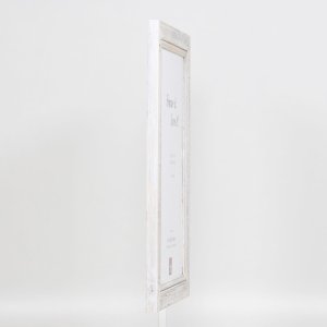 Efektný rám na obrazy z masívneho dreva 2240 biely 10,5x14,8 cm antireflexné sklo