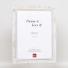 Efektný rám na obrazy z masívneho dreva 2240 biely 10,5x14,8 cm antireflexné sklo