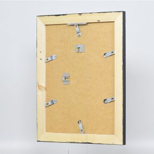 Efektný rám na obrazy z masívneho dreva 2240 čierny 10,5x14,8 cm múzejné sklo