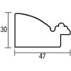 Efektný rám z masívneho dreva profil 28 zlatý 10,5x14,8 cm číre sklo