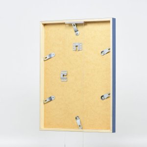 Efektný drevený rám profil 35 modrý 13x13 cm antireflexné sklo