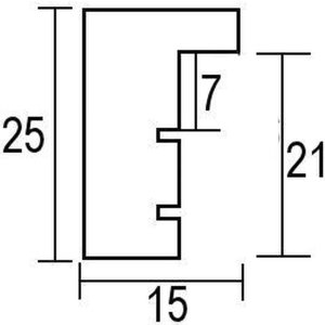 Efektný drevený rám profil 35 modrý 13x13 cm antireflexné sklo