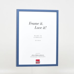 Efektný drevený rám profil 35 modrý 13x13 cm antireflexné sklo