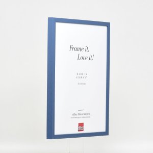 Efektný drevený rám profil 35 modrý 13x13 cm antireflexné sklo