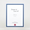 Efektný drevený rám profil 35 modrý 13x13 cm antireflexné sklo