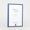 Efektný drevený rám profil 35 modrý 13x13 cm antireflexné sklo