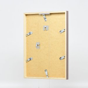 Efektný drevený rám profil 35 hnedý 13x13 cm antireflexné sklo