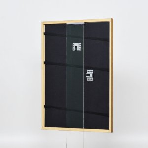 Efektný rám z masívneho dreva profil 22 hnedozlatý 13x13 cm akrylové sklo