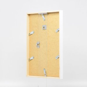 Efektný drevený rám profil 35 biely 13x13 cm akrylové sklo