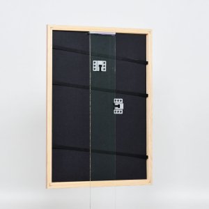 Efektný drevený rám profil 32 svetlohnedý 13x13 cm múzejné sklo