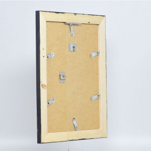 Efektný rám na obrazy z masívneho dreva 2240 čierny 13x18 cm múzejné sklo