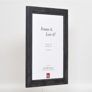 Efektný rám na obrazy z masívneho dreva 2240 čierny 13x18 cm múzejné sklo