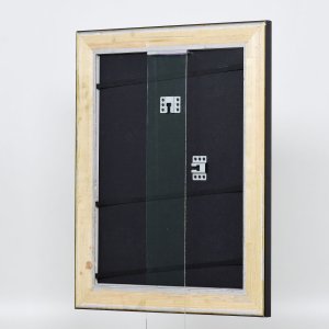 Efektný drevený rám profil 95 čierny 13x18 cm normálne sklo