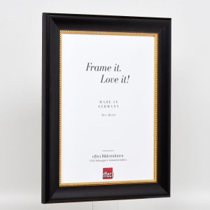 Efektný drevený rám profil 95 čierny 13x18 cm normálne sklo