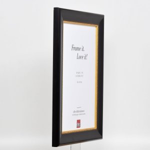 Efektný drevený rám profil 95 čierny 13x18 cm normálne sklo