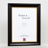 Efektný drevený rám profil 95 čierny 13x18 cm normálne sklo