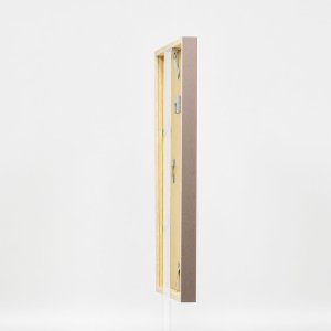 Efektný drevený rám profil 35 hnedý 14,8x21 cm normálne sklo