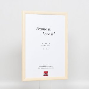 Efektný drevený rámový profil 89 biely 14,8x21 cm antireflexné sklo