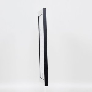 Efektný obrazový rám 2319 strieborný vysoký lesk 14,8x21 cm múzejné sklo